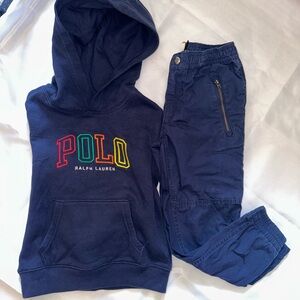 Navy Blue Hoodie polo set sz 5